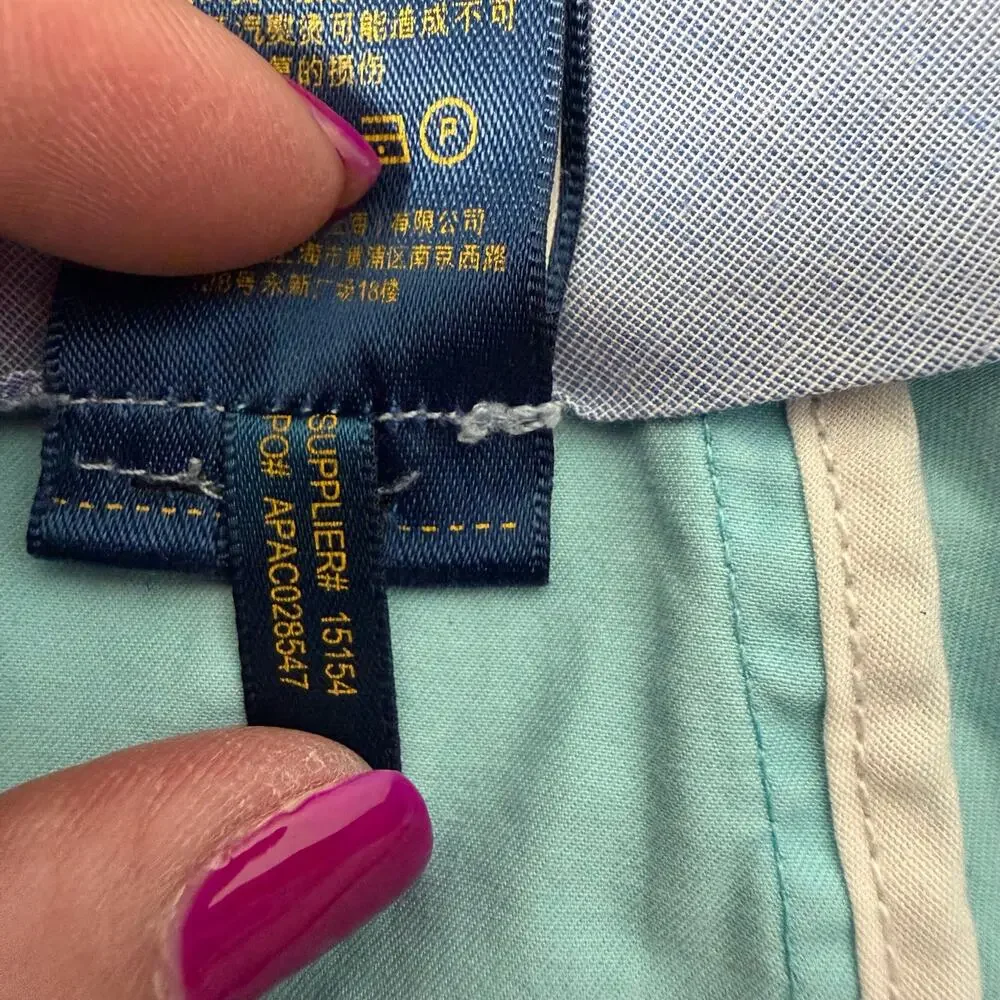 Polo Ralph Lauren Classic Fit Chino Shorts Men’s 36 Aqua Blue Cotton 9”